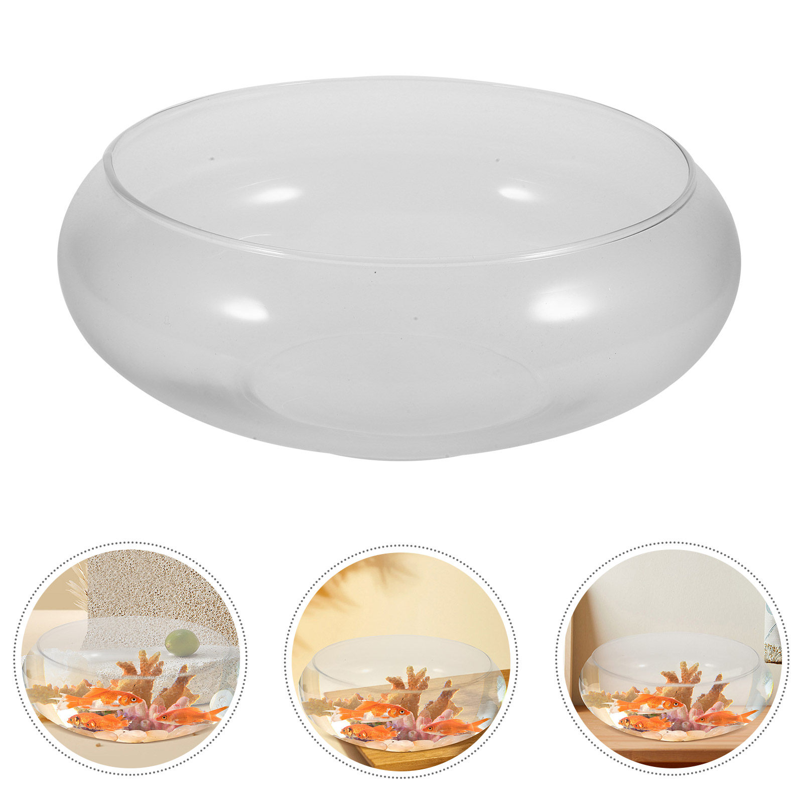 Glass Fish Bowl Small Fish Tan - Plant Aquarium Pot 评论和价格