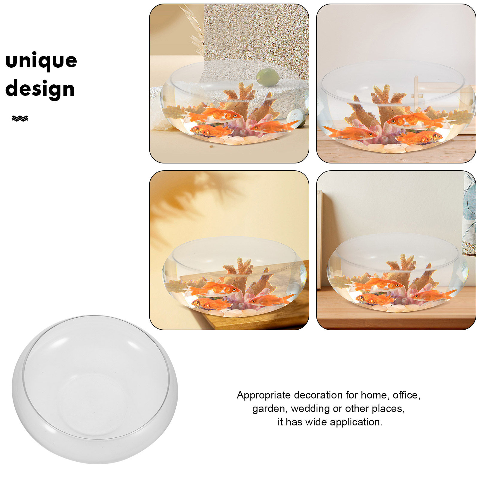 Glass Fish Bowl Small Fish Tan - Plant Aquarium Pot 评论和价格