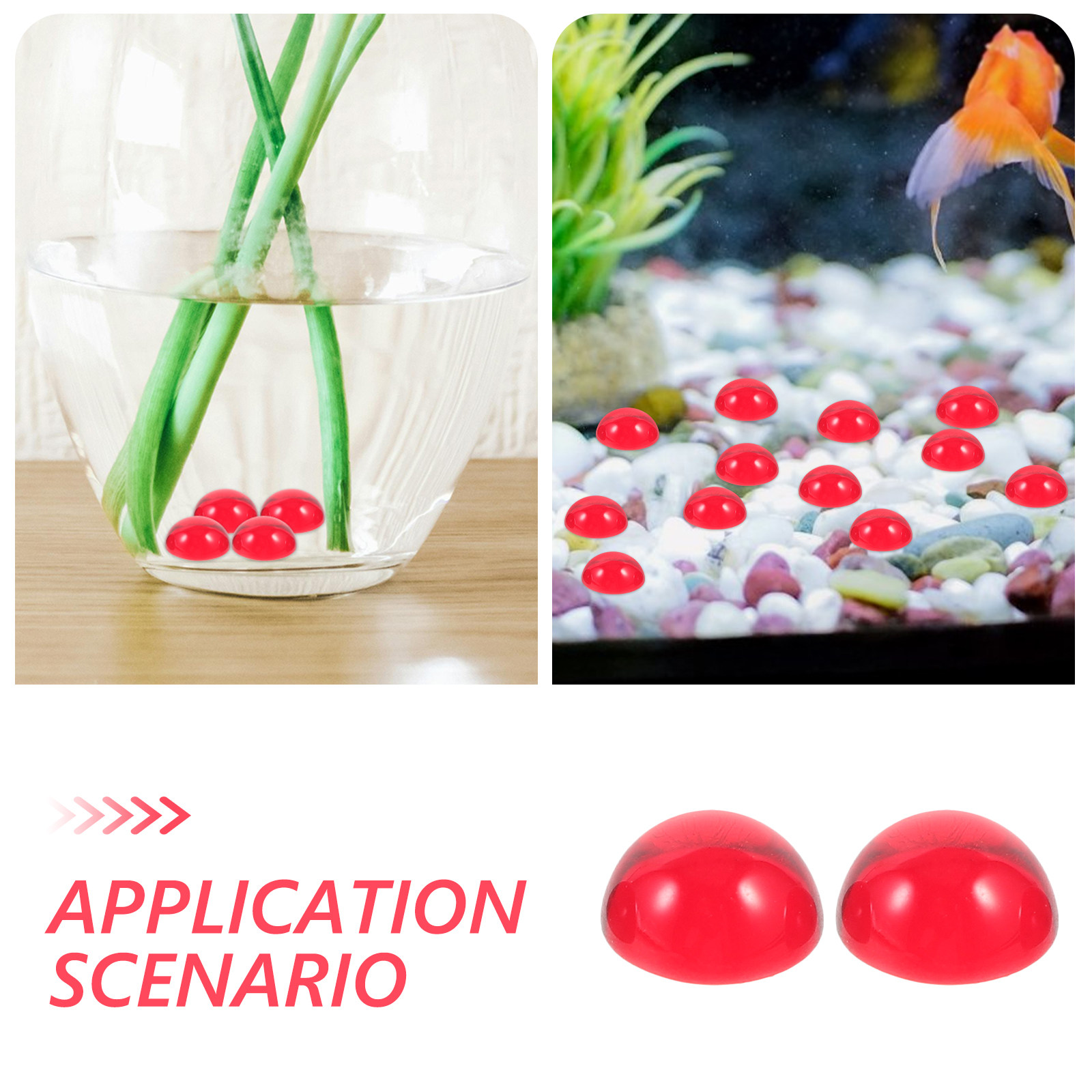 50Pcs Red Glass Pebbles Vase F - Planted Tank 评论和价格