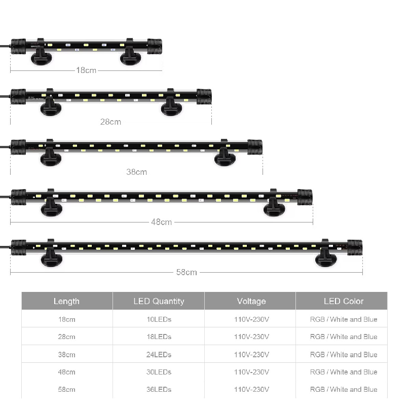 220V Strip Aquarium Light LED  - Aquarium Plant Light 评论和价格