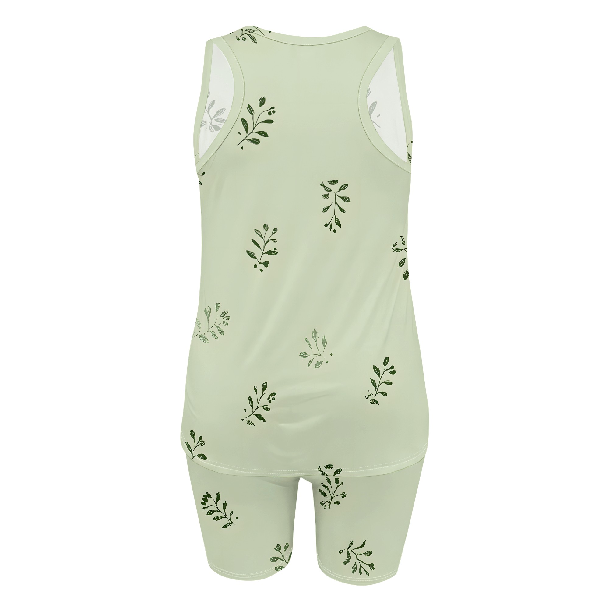 Leaf Print Tank Top and Shorts - Planted Tank 评论和价格
