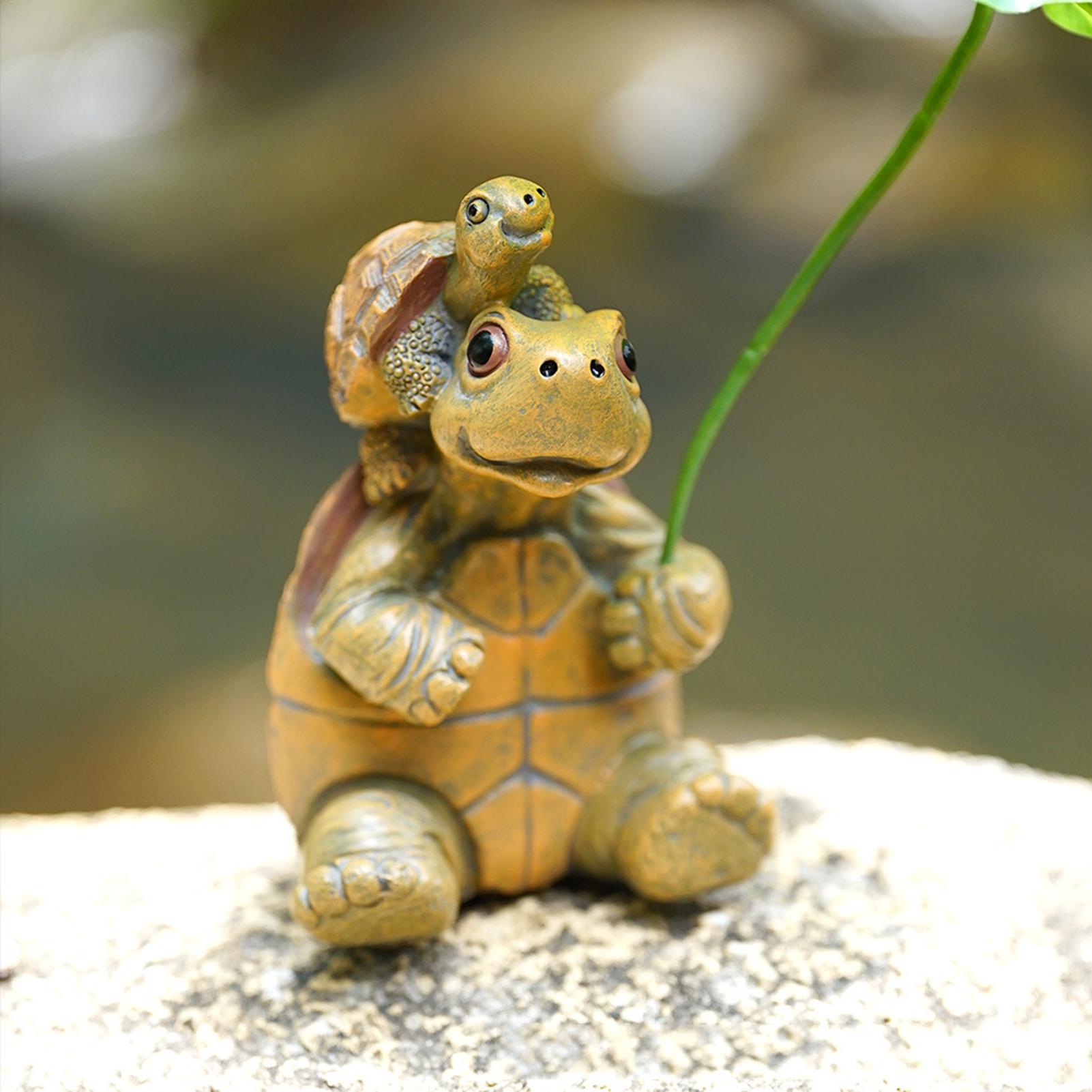 Turtle Figurine Fish Tank Deco - Plant Aquarium Pot 评论和价格