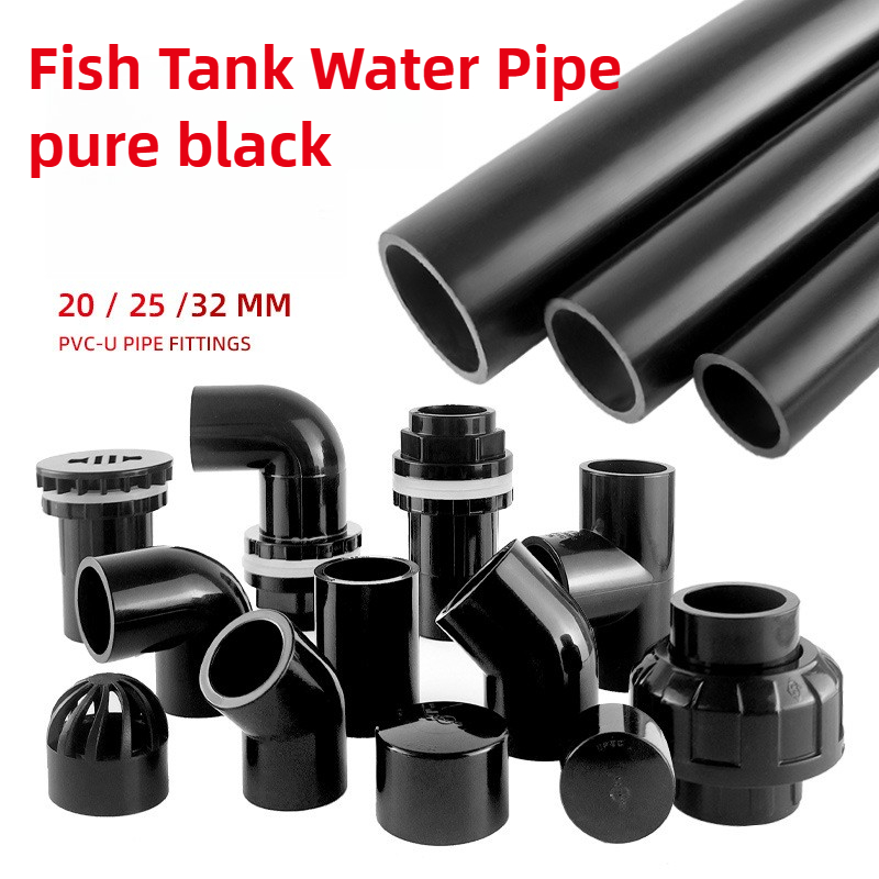 PVC Black Fish Tank Water Pipe - Aquarium Driftwood 评论和价格